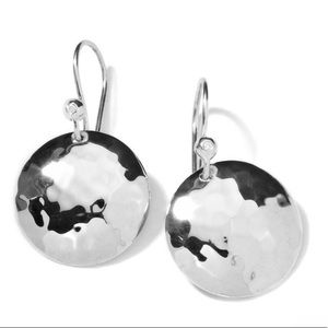 New Ippolita Classico Disc Earring Sterling Silver with Diamond (New with Box)
